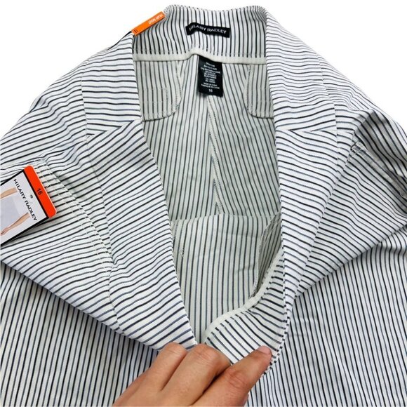 Hilary Radley Stripped Sit At Waist Bermuda Plus Size Women Short Size 16 - Picture 8 of 14